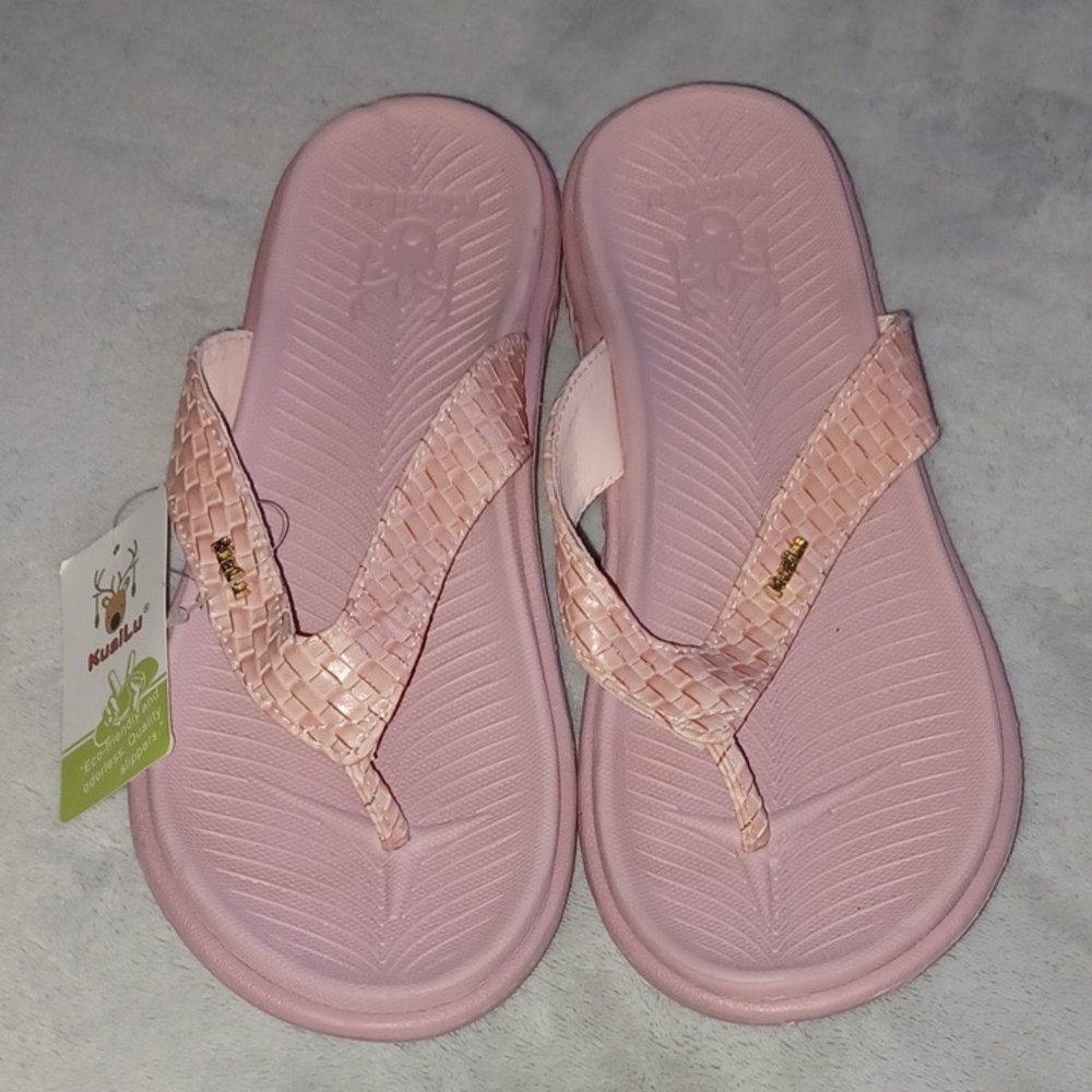 KUAILU Pink Flip Flops 8.5